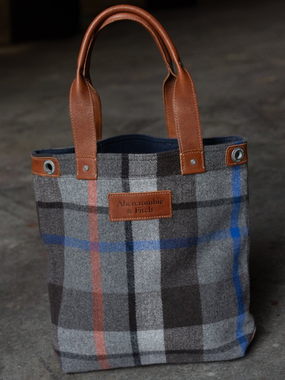 Y2K Abercrombie & Fitch Wool Plaid Tote